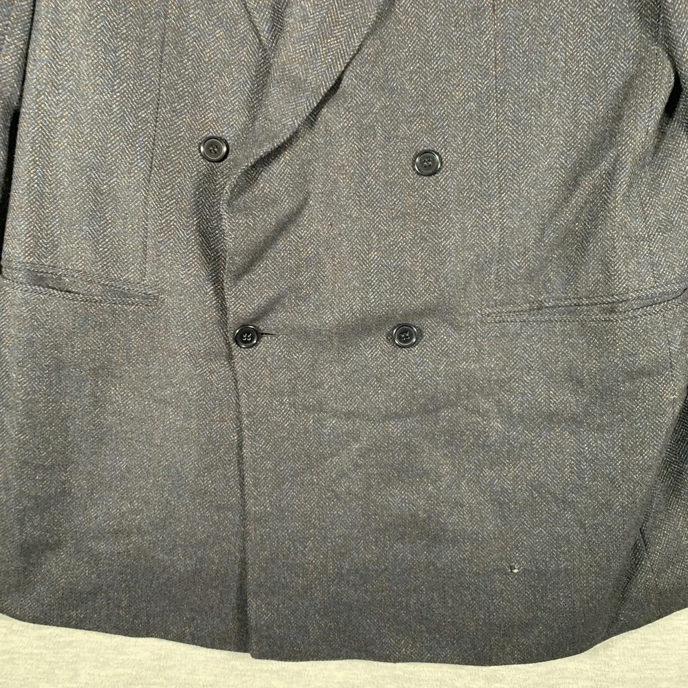 Brioni Blazer Mens 42 Herringbone Wool Cashmere Double Breasted Sport Coat Italy